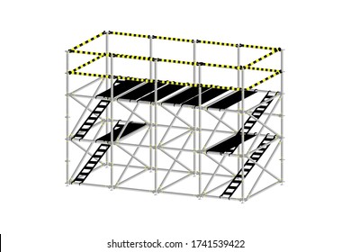 vector scaffolding isolated illustration white background.