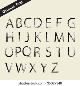 vector scalable grunge alphabet font - letter symbol