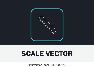 Vector of scale icon. Isolated on dark background. School theme. For designer.