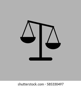 Vector scale Icon. Isolated on gray background. 