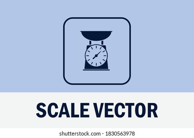 Vector de escala aislado en fondo pastel. Para el diseñador.