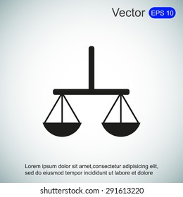 Vector scales balance icon
