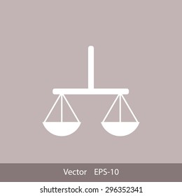 Vector scales balance icon