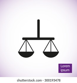 Vector scales balance icon