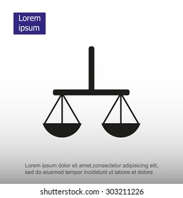 Vector scales balance icon