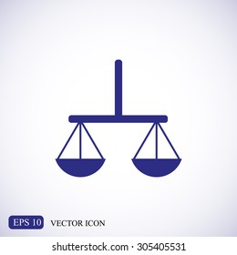 Vector scales balance icon