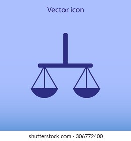 Vector scales balance icon