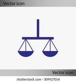 Vector scales balance icon
