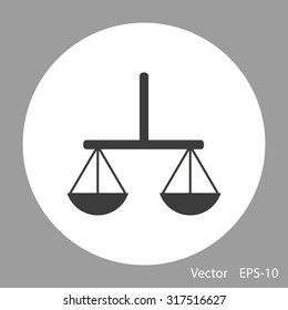Vector scales balance icon
