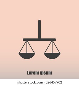 Vector scales balance icon