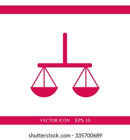 Vector scales balance icon