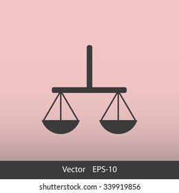 Vector scales balance icon