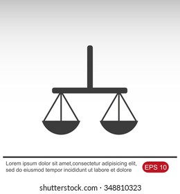 Vector scales balance icon