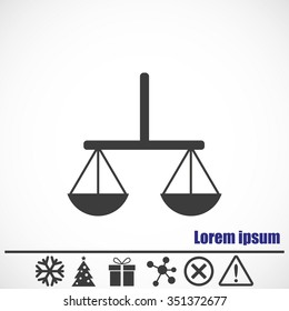Vector scales balance icon