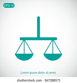 Vector scales balance icon