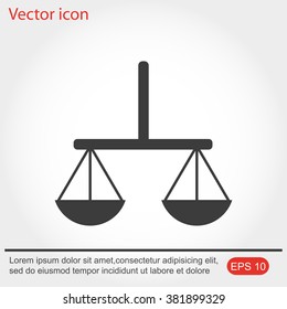 Vector scales balance icon