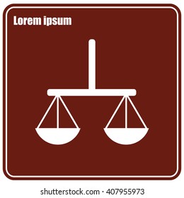 Vector scales balance icon
