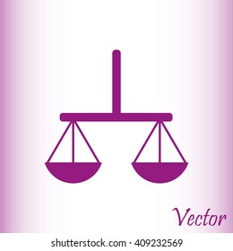 Vector scales balance icon
