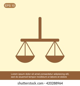 Vector scales balance icon
