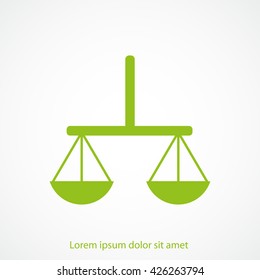 Vector scales balance icon
