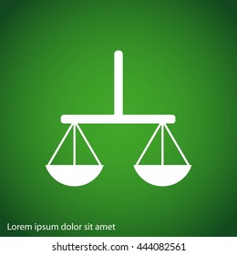 Vector scales balance icon

