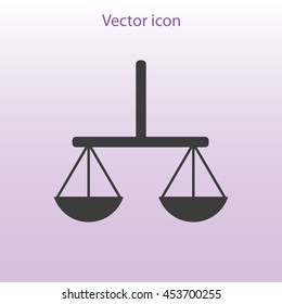 Vector scales balance icon
