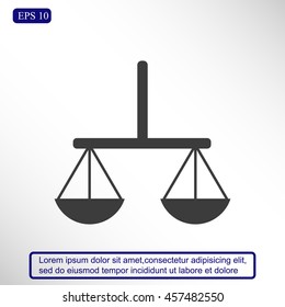 Vector scales balance icon