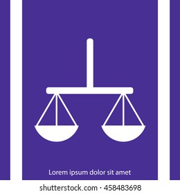 Vector scales balance icon