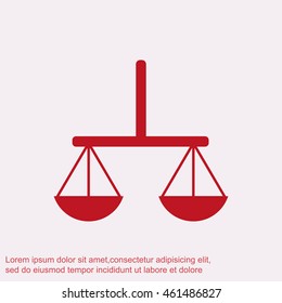 Vector scales balance icon
