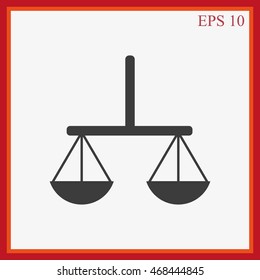 Vector scales balance icon