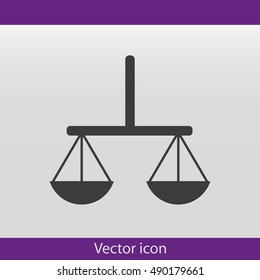 Vector scales balance icon
