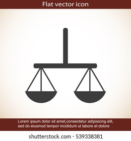 Vector scales balance icon