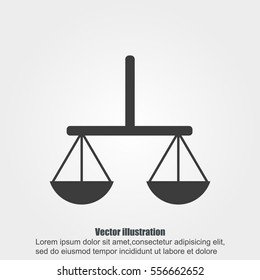 Vector scales balance icon