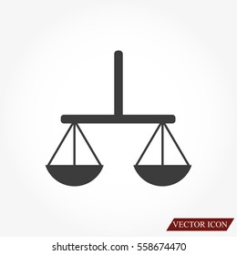 Vector scales balance icon