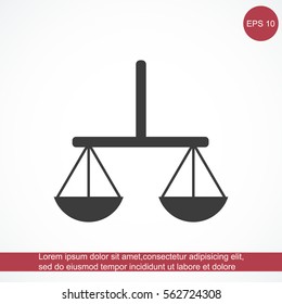 Vector scales balance icon