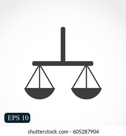 Vector scales balance icon