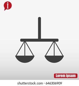 Vector scales balance icon
