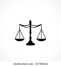 Vector scales, flat icon isolated on white background