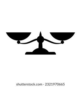 Vector scales Icon isolated on white background