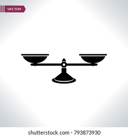 Vector scales Icon, isolated on white background.