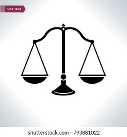 Vector scales Icon, isolated on white background.