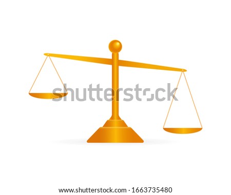 Vector scales Icon, isolated on a white bacground. Vector illustration.