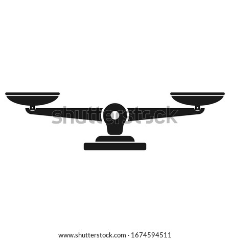 Vector scales Icon, isolated on white bacground.