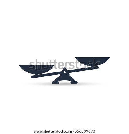 Vector scales Icon, isolated on white bacground. Foto d'archivio © 