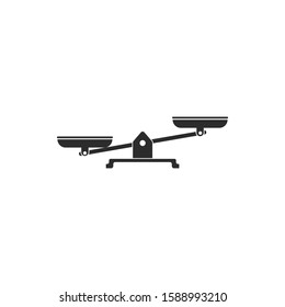 Vector scales icon on white isolated background.