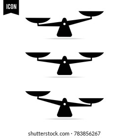 vector scales icon set, isolated on white background