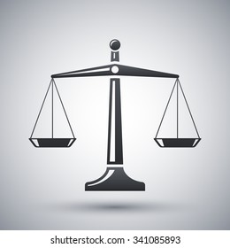 Vector scales of justice icon