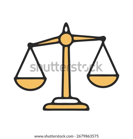 vector scales of justice and money