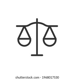 El vector escala el icono de línea. Símbolo con estilo de contorno de moda. Ilustración vectorial aislada en un fondo blanco. 