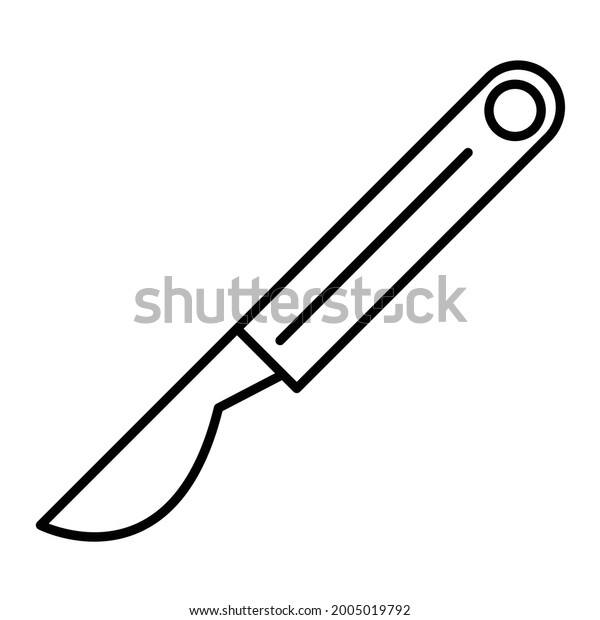 Vector Scalpel Outline Icon Design Stock Vector Royalty Free